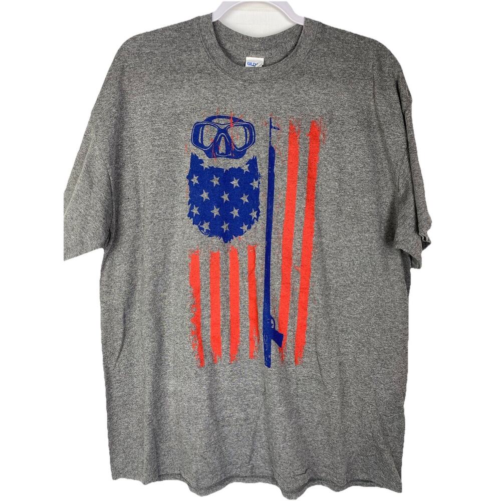 Marina Graphic Flag Spear Fishing T-Shirt Men’s Size XL